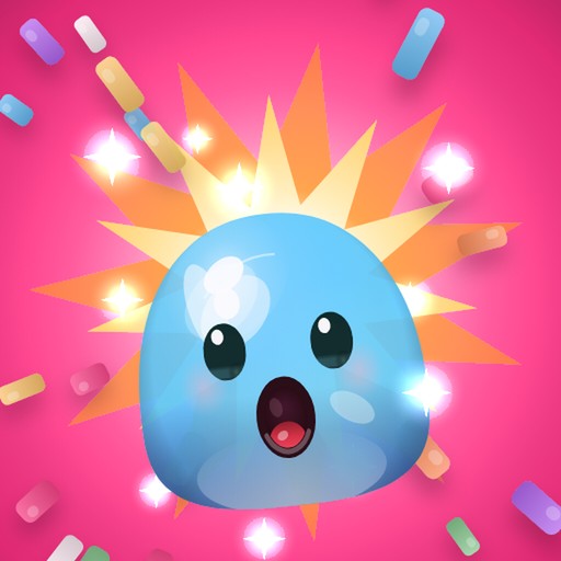 Pop! Jelly PangPang app icon: a surprised blue jelly